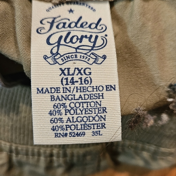 5/$20 Faded Glory Kids Shorts Size 14-16 - Picture 9 of 9